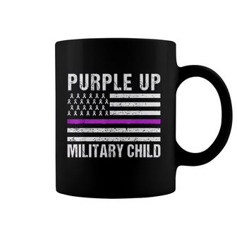 Month Of The Military Child Purple Up For Military Kids Graphic Coffee Mug - Seseable