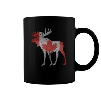 Moose Canada Flag Pride Animal Canadian Gift Coffee Mug | Mazezy