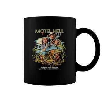Motel Hell It Takes All Kinds Of Critters To Make Farmer Vincent Fritters Coffee Mug | Mazezy