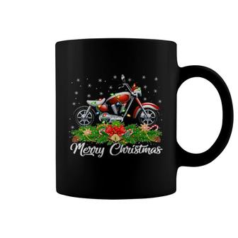 Motorbike Matching Santa Hat Motorbike Christmas Coffee Mug | Mazezy