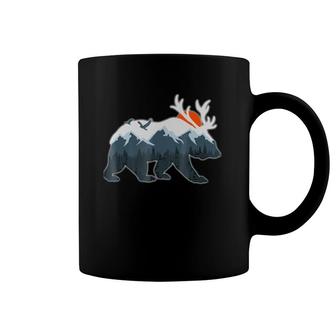 Mountain Bear Deer Funny Beer And Hunting Tee Coffee Mug | Mazezy