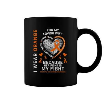 Ms Gifts Apparel Orange Wife Multiple Sclerosis Awareness Coffee Mug | Mazezy