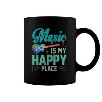 Music Is My Happy Place Gift Musician Lover Artist Singer Coffee Mug | Mazezy