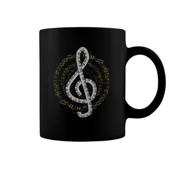 Music Notes Treble Clef Piano Music Lover Coffee Mug | Mazezy