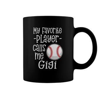 My Favorite Baseball Player Calls Me Gigi Grandma Gift Coffee Mug | Mazezy