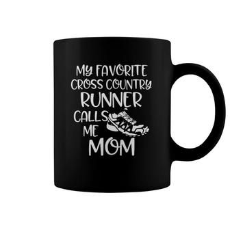 My Favorite Cross Country Runner Calls Me Mom Running Gift Coffee Mug | Mazezy