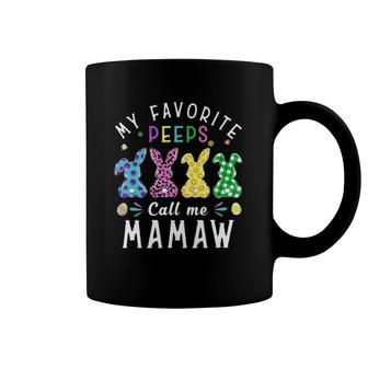 My Favorite Peeps Call Me Mamaw Easter Bunny Egg Leopard Coffee Mug | Mazezy