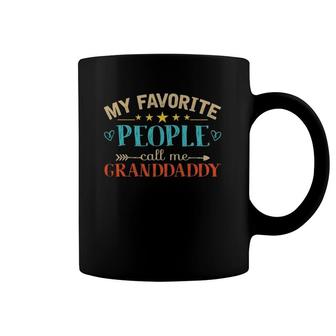 My Favorite People Call Me Granddaddy Retro Style Grandpa Coffee Mug | Mazezy