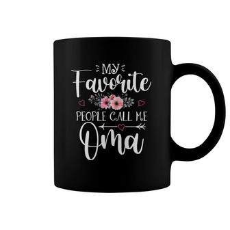 My Favorite People Call Me Oma Floral Mother's Day Coffee Mug | Mazezy