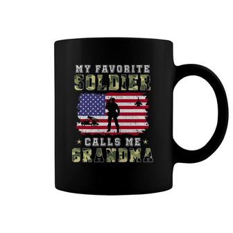 My Favorite Soldier Calls Me Grandma Proud Army Grandma Coffee Mug | Mazezy