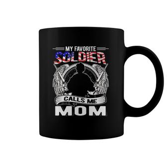 My Favorite Soldier Calls Me Mom - Proud Army Mother Gift Coffee Mug | Mazezy