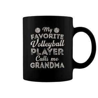 My Favorite Volleyball Player Calls Me Grandma Mother Coffee Mug | Mazezy