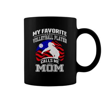 My Favorite Volleyball Player Calls Me Mom Proud Mother Coffee Mug | Mazezy