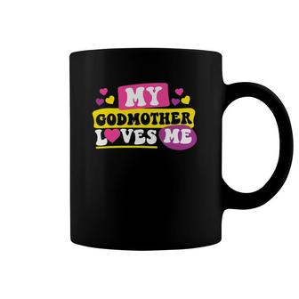 My Godmother Loves Me Heart Coffee Mug | Mazezy