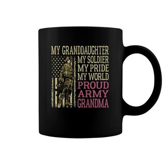 My Granddaughter My Soldier Hero Proud Army Grandma Military Coffee Mug | Mazezy
