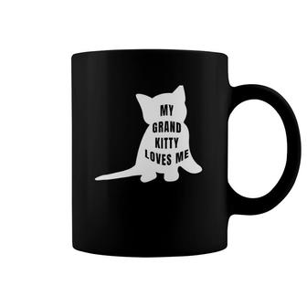 My Grandkitty Loves Me For Grandma Of Cats Or Kittens Coffee Mug | Mazezy