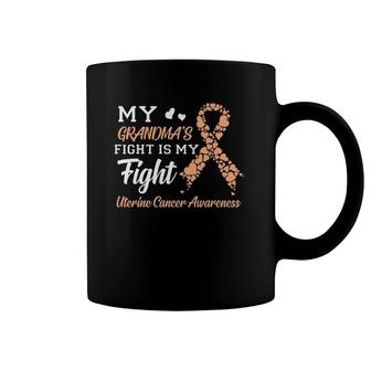 My Grandma's Fight Is My Fight Uterine Cancer Awareness Coffee Mug | Mazezy