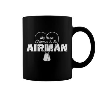 My Heart Belongs To An Airman Coffee Mug | Mazezy