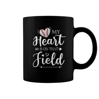 My Heart Is On That Field Baseball Mom Coffee Mug | Mazezy