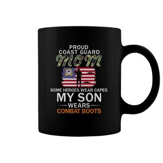My Son Wears Combat Boots-Proud Us Coast Guard Mom Army Coffee Mug | Mazezy
