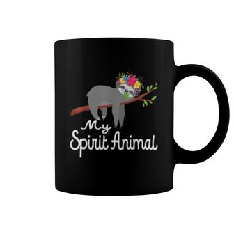 My Spirit Animal Is A Sloth Funny Coffee Mug | Mazezy