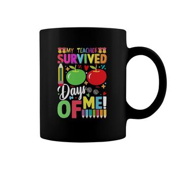 My Teacher Survived 100 Days Of Me 100 Days Of School Coffee Mug | Mazezy