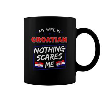My Wife Is Croatian Republic Of Croatia Heritage Flag Pride Coffee Mug | Mazezy