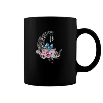 Mystical Boho Moon Crystals Coffee Mug | Mazezy