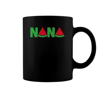 Nana Watermelon Grandmother Cool Summer Fruit Grandma Coffee Mug | Mazezy