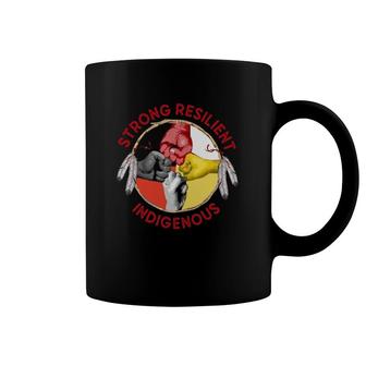 Native American Strong Resilient Indigeous Medicine Wheel Symbol Fist Bump Coffee Mug | Mazezy