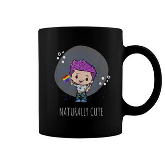 Naturally Cute Gay Pride Boy Lgbtq Gaybee Cartoon Character Coffee Mug | Mazezy