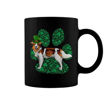 Nederlandse Kooikerhondje St Patricks Day Shamrock Paw Coffee Mug | Mazezy