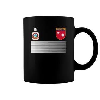 Nepal Football Jersey Number 10 Soccer Coffee Mug | Mazezy