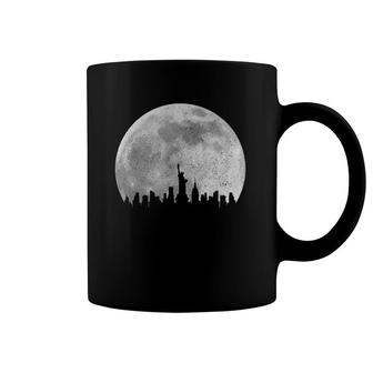 New York City Nyc Ny Skyline Moon Pride Vintage Coffee Mug | Mazezy