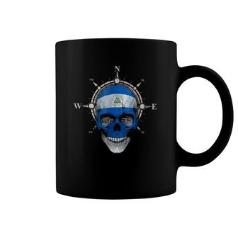 Nicaragua Skull Flag Nicaraguan Dna Roots & Heritage Coffee Mug | Mazezy