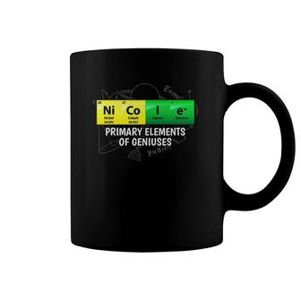 Nicole Primary Elements Of Geniuses Chemistry Coffee Mug | Mazezy