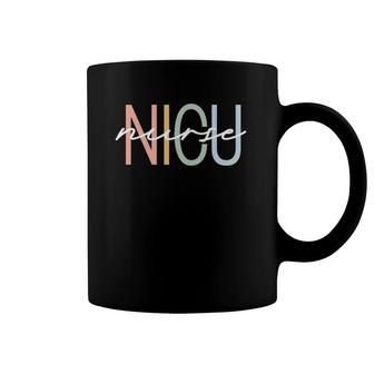 Nicu Nurse Icu Neonatal Boho Rainbow Team Tiny Humans Retro Coffee Mug | Mazezy