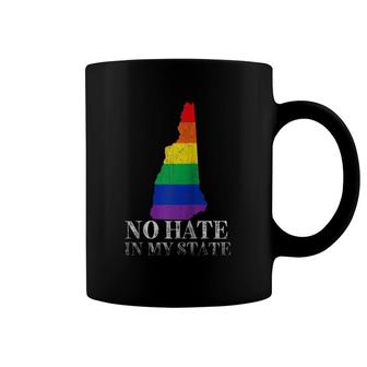 No Hate In My State New Hampshire Lgbt Pride Rainbow Gift Raglan Baseball Tee Coffee Mug | Mazezy