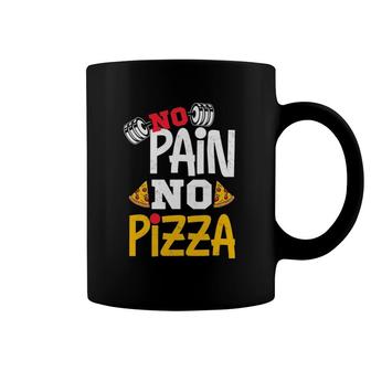 No Pain No Pizza Powerlifting Strongman Fitness Gym Coffee Mug | Mazezy