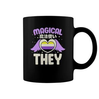 Nonbinary Non Binary Genderqueer Lgbtqia Magical They Coffee Mug | Mazezy