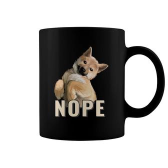 Nope Lazy Shiba Inu Funny Dog Lover Pet Owner Coffee Mug | Mazezy