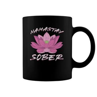 Normalize Sobriety 12 Aa Na Living Recovering Namastay Sober Coffee Mug | Mazezy