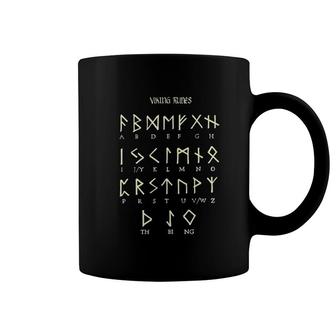 Norse Mythology Runic Alphabet Viking Runes Nordic Gods Coffee Mug | Mazezy