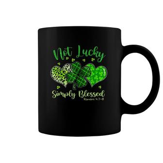 Not Lucky Simply Blessed Christian St Patrick's Day Shamrock Tank Top Coffee Mug | Mazezy