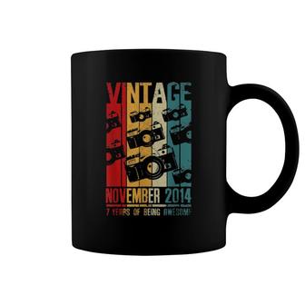 November 2014 7 Year Old 2014 Birthday Retro Vintage Coffee Mug | Mazezy