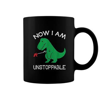 Now I Am Unstoppable Funny T Rex Coffee Mug | Mazezy