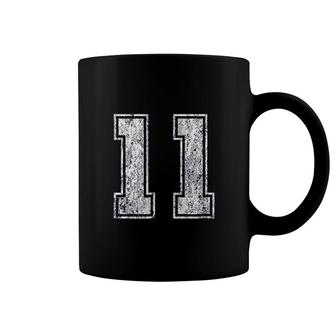 Number 11 Vintage Eleven Coffee Mug - Thegiftio UK