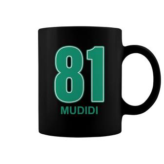 Number 81 Mudidi Green White Coffee Mug | Mazezy