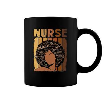 Nurse Black Pride Melanin Afro Queen African American Coffee Mug | Mazezy