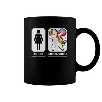 Nurse Dabbing Unicorn Tee Vs School Nurse Funny Gift Coffee Mug | Mazezy